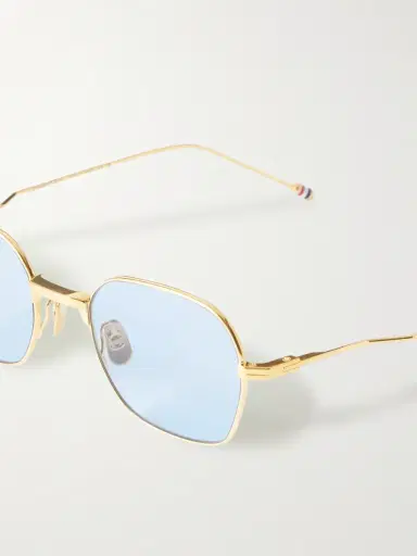 Thom Browne Rectangular-Frame Gold-Toned Sunglasses - Men | Thumbnail 5 Thom Browne Rectangular-Frame Gold-Toned Sunglasses - Men | Thumbnail 5