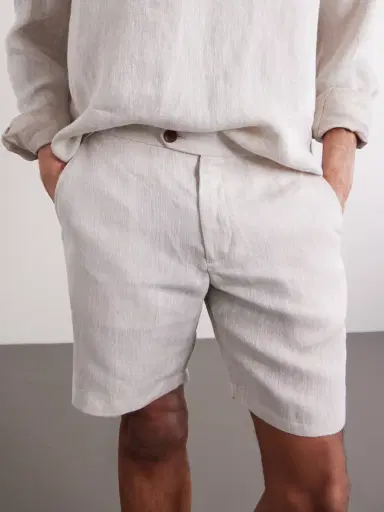 MR P. Straight-Leg Herringbone Linen Shorts - Men | Thumbnail 5 MR P. Straight-Leg Herringbone Linen Shorts - Men | Thumbnail 5