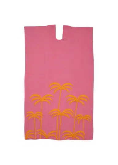 Pippa Holt Three Panel Embroidered Palm Tree Midi Kaftan | Thumbnail 1 Pippa Holt Three Panel Embroidered Palm Tree Midi Kaftan | Thumbnail 1