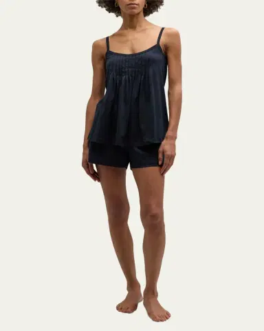 Hanro Julia Short Scoop-Neck Pintuck Pajama Set | Thumbnail 7 Hanro Julia Short Scoop-Neck Pintuck Pajama Set | Thumbnail 7