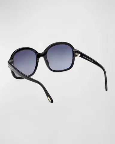 TOM FORD Delphine-02 Gradient Round Acetate Sunglasses | Thumbnail 3 TOM FORD Delphine-02 Gradient Round Acetate Sunglasses | Thumbnail 3