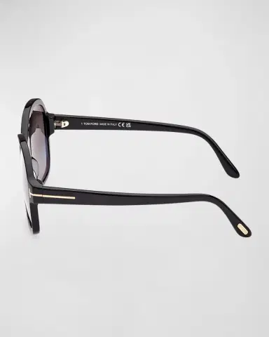 TOM FORD Delphine-02 Gradient Round Acetate Sunglasses | Thumbnail 4 TOM FORD Delphine-02 Gradient Round Acetate Sunglasses | Thumbnail 4