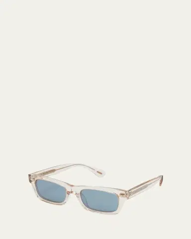Oliver Peoples Semi-Transparent Acetate & Crystal Rectangle Sunglasses | Thumbnail 2 Oliver Peoples Semi-Transparent Acetate & Crystal Rectangle Sunglasses | Thumbnail 2