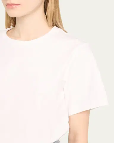 SIMKHAI Jojo Cropped Short-Sleeve Cotton T-Shirt | Thumbnail 5 SIMKHAI Jojo Cropped Short-Sleeve Cotton T-Shirt | Thumbnail 5