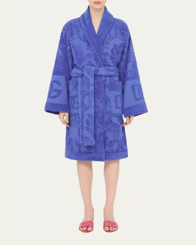 Dolce & Gabbana DG Logo Jacquard Bathrobe | Thumbnail 2 Dolce & Gabbana DG Logo Jacquard Bathrobe | Thumbnail 2
