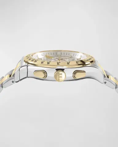 FERRAGAMO Men's 42mm Ferragamo 1927 Chrono Watch with Bracelet Strap, Two Tone | Thumbnail 5 FERRAGAMO Men's 42mm Ferragamo 1927 Chrono Watch with Bracelet Strap, Two Tone | Thumbnail 5