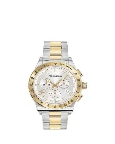 FERRAGAMO Men's 42mm Ferragamo 1927 Chrono Watch with Bracelet Strap, Two Tone | Thumbnail 1 FERRAGAMO Men's 42mm Ferragamo 1927 Chrono Watch with Bracelet Strap, Two Tone | Thumbnail 1