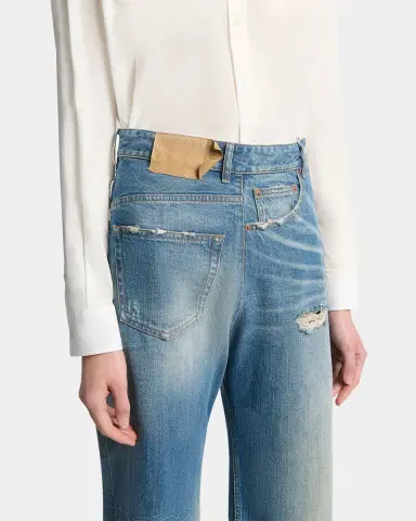 MM6 Maison Margiela Deconstructed 5-Pocket Jeans | Thumbnail 9 MM6 Maison Margiela Deconstructed 5-Pocket Jeans | Thumbnail 9