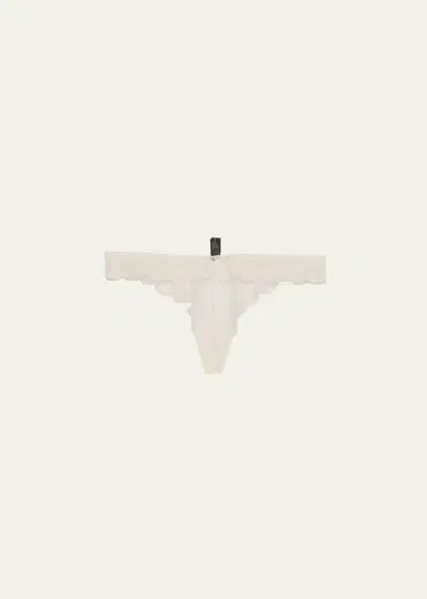Kiki de Montparnasse Leche Moi Scalloped Lace Thong | Thumbnail 2 Kiki de Montparnasse Leche Moi Scalloped Lace Thong | Thumbnail 2