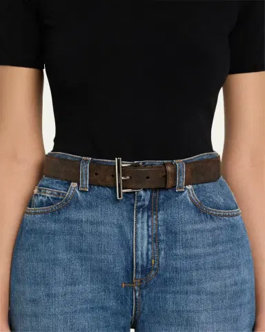 McQueen T-Bar Skinny Leather Belt | Thumbnail 2 McQueen T-Bar Skinny Leather Belt | Thumbnail 2
