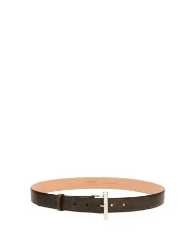 McQueen T-Bar Skinny Leather Belt | Thumbnail 1 McQueen T-Bar Skinny Leather Belt | Thumbnail 1