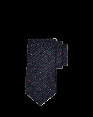 Ferragamo Men's Herringbone Gancio Silk Tie | Thumbnail 2 Ferragamo Men's Herringbone Gancio Silk Tie | Thumbnail 2