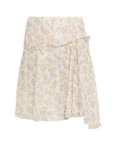 Plan C Floral-Print Metallic Silk Gathered Skirt | Thumbnail 1 Plan C Floral-Print Metallic Silk Gathered Skirt | Thumbnail 1