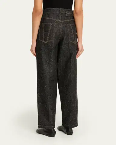 NACKIYE Borrowed Pleated Tapered-Leg Denim Pants | Thumbnail 3 NACKIYE Borrowed Pleated Tapered-Leg Denim Pants | Thumbnail 3