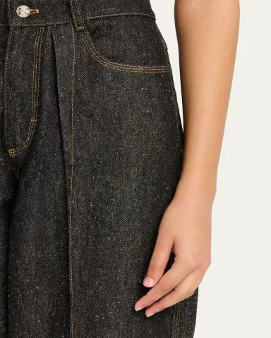 NACKIYE Borrowed Pleated Tapered-Leg Denim Pants | Thumbnail 5 NACKIYE Borrowed Pleated Tapered-Leg Denim Pants | Thumbnail 5