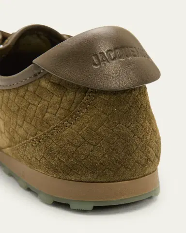 Jacquemus Men's Les Tennis Woven Suede Low-Top Sneakers | Thumbnail 3 Jacquemus Men's Les Tennis Woven Suede Low-Top Sneakers | Thumbnail 3