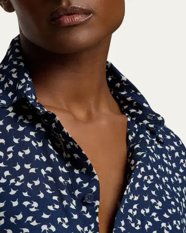 Ralph Lauren Collection Sura Geo-Print Georgette Day Dress | Thumbnail 5 Ralph Lauren Collection Sura Geo-Print Georgette Day Dress | Thumbnail 5