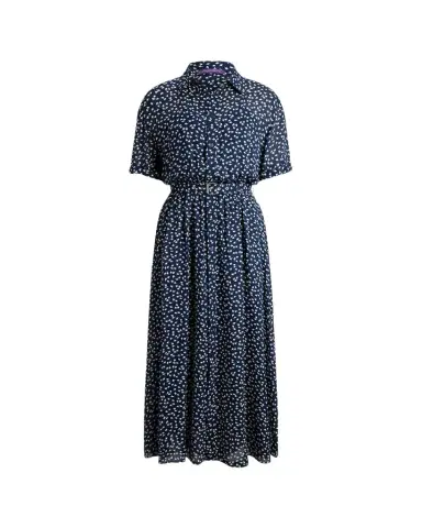 Ralph Lauren Collection Sura Geo-Print Georgette Day Dress | Thumbnail 1 Ralph Lauren Collection Sura Geo-Print Georgette Day Dress | Thumbnail 1