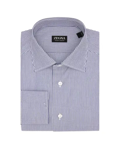 ZEGNA Men's Trofeo Comfort Cotton Pinstripe Dress Shirt | Thumbnail 1 ZEGNA Men's Trofeo Comfort Cotton Pinstripe Dress Shirt | Thumbnail 1