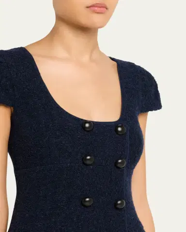 Self-Portrait Textured Boucle Mini Dress | Thumbnail 5 Self-Portrait Textured Boucle Mini Dress | Thumbnail 5