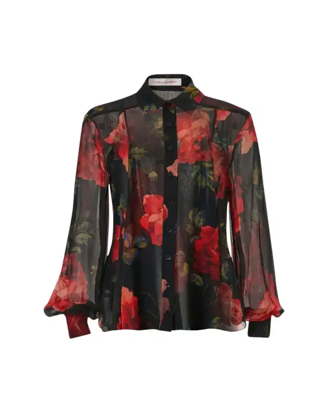 Isabella Rose Silk Organza Button-Down Top Isabella Rose Silk Organza Button-Down Top