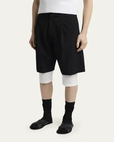 The Row Men's Sayed Pleated Wool Gabardine Shorts | Thumbnail 4 The Row Men's Sayed Pleated Wool Gabardine Shorts | Thumbnail 4