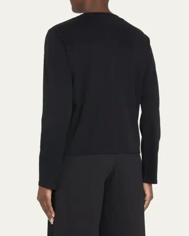 The Row Sherman Cotton Jersey Long-Sleeve T-Shirt | Thumbnail 3 The Row Sherman Cotton Jersey Long-Sleeve T-Shirt | Thumbnail 3