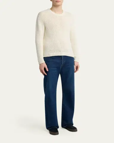 The Row Men's Siouxie Straight-Leg Cotton Denim Jeans | Thumbnail 2 The Row Men's Siouxie Straight-Leg Cotton Denim Jeans | Thumbnail 2