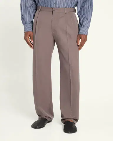 The Row Men's Tosca Straight-Leg Wool-Silk Pants | Thumbnail 4 The Row Men's Tosca Straight-Leg Wool-Silk Pants | Thumbnail 4