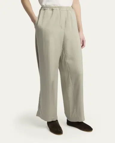 The Row Duvain Silk Straight-Leg Pull-On Pants | Thumbnail 4 The Row Duvain Silk Straight-Leg Pull-On Pants | Thumbnail 4