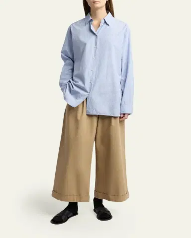 The Row Lior Cotton & Cashmere Wide-Leg Pants | Thumbnail 2 The Row Lior Cotton & Cashmere Wide-Leg Pants | Thumbnail 2