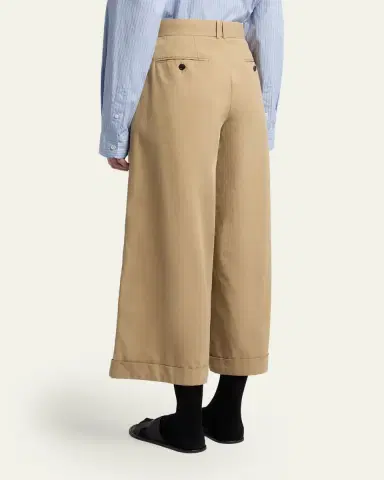 The Row Lior Cotton & Cashmere Wide-Leg Pants | Thumbnail 3 The Row Lior Cotton & Cashmere Wide-Leg Pants | Thumbnail 3
