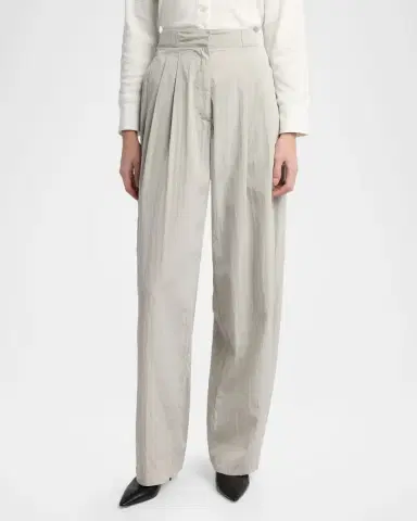 The Row Iven Low-Rise Crinkled Barrel-Leg Pants | Thumbnail 8 The Row Iven Low-Rise Crinkled Barrel-Leg Pants | Thumbnail 8