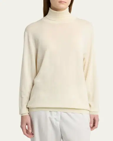 The Row Nabari Cashmere Long-Sleeve Turtleneck Sweater | Thumbnail 4 The Row Nabari Cashmere Long-Sleeve Turtleneck Sweater | Thumbnail 4