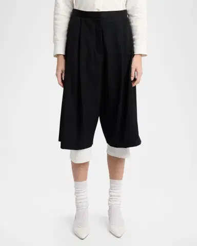 The Row Kalyan Wide-Leg Wool Gabardine Shorts | Thumbnail 8 The Row Kalyan Wide-Leg Wool Gabardine Shorts | Thumbnail 8