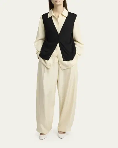 The Row Neel Cashmere Cardigan Vest | Thumbnail 2 The Row Neel Cashmere Cardigan Vest | Thumbnail 2