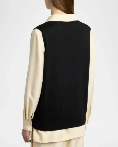 The Row Neel Cashmere Cardigan Vest | Thumbnail 7 The Row Neel Cashmere Cardigan Vest | Thumbnail 7
