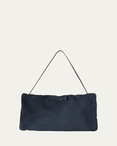 The Row Bourse XL Shoulder Bag in Suede | Thumbnail 3 The Row Bourse XL Shoulder Bag in Suede | Thumbnail 3