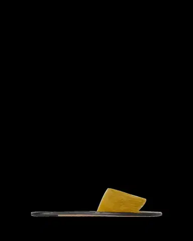 The Row Malick Calf Hair Flat Slide Sandals | Thumbnail 2 The Row Malick Calf Hair Flat Slide Sandals | Thumbnail 2