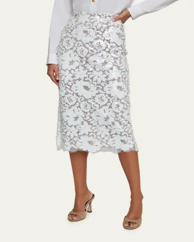 L'AGENCE Makena Sequined Lace Pencil Skirt | Thumbnail 5 L'AGENCE Makena Sequined Lace Pencil Skirt | Thumbnail 5