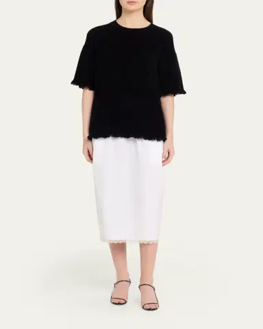 Maria McManus Drop-Shoulder Frayed Short-Sleeve T-Shirt | Thumbnail 2 Maria McManus Drop-Shoulder Frayed Short-Sleeve T-Shirt | Thumbnail 2