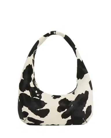 MANSUR GAVRIEL Gnocchi Mini Cow-Print Calf Hair Shoulder Bag | Thumbnail 1 MANSUR GAVRIEL Gnocchi Mini Cow-Print Calf Hair Shoulder Bag | Thumbnail 1