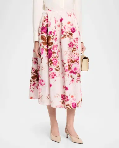 Erdem Floral-Print Cotton Midi Skirt | Thumbnail 12 Erdem Floral-Print Cotton Midi Skirt | Thumbnail 12