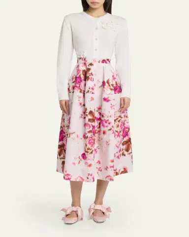 Erdem Floral-Print Cotton Midi Skirt | Thumbnail 6 Erdem Floral-Print Cotton Midi Skirt | Thumbnail 6