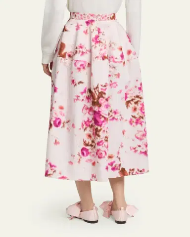Erdem Floral-Print Cotton Midi Skirt | Thumbnail 7 Erdem Floral-Print Cotton Midi Skirt | Thumbnail 7