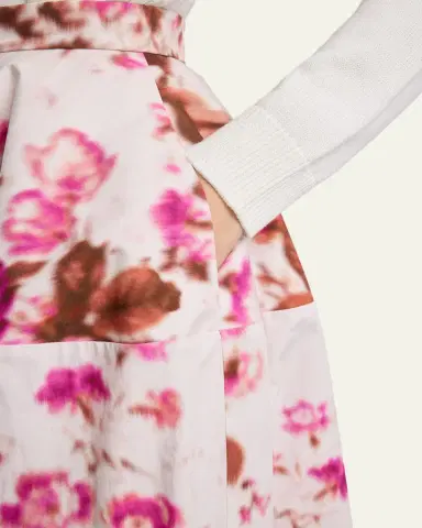 Erdem Floral-Print Cotton Midi Skirt | Thumbnail 9 Erdem Floral-Print Cotton Midi Skirt | Thumbnail 9