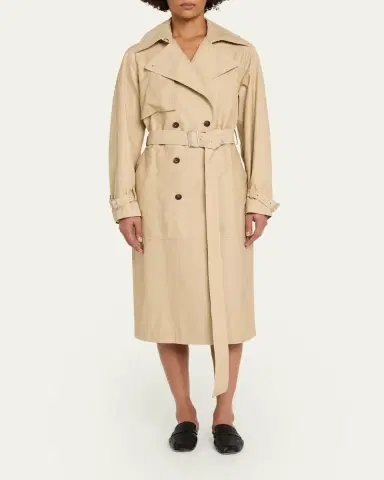 Vince Fine Twill Trench Coat | Thumbnail 2 Vince Fine Twill Trench Coat | Thumbnail 2