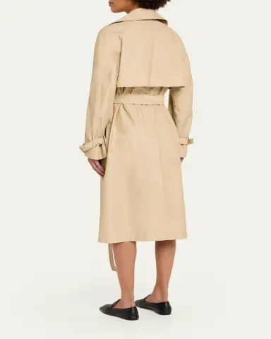 Vince Fine Twill Trench Coat | Thumbnail 3 Vince Fine Twill Trench Coat | Thumbnail 3