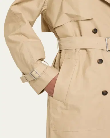Vince Fine Twill Trench Coat | Thumbnail 5 Vince Fine Twill Trench Coat | Thumbnail 5