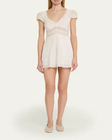 LoveShackFancy Edena Cotton Victorian Mini Dress | Thumbnail 2 LoveShackFancy Edena Cotton Victorian Mini Dress | Thumbnail 2